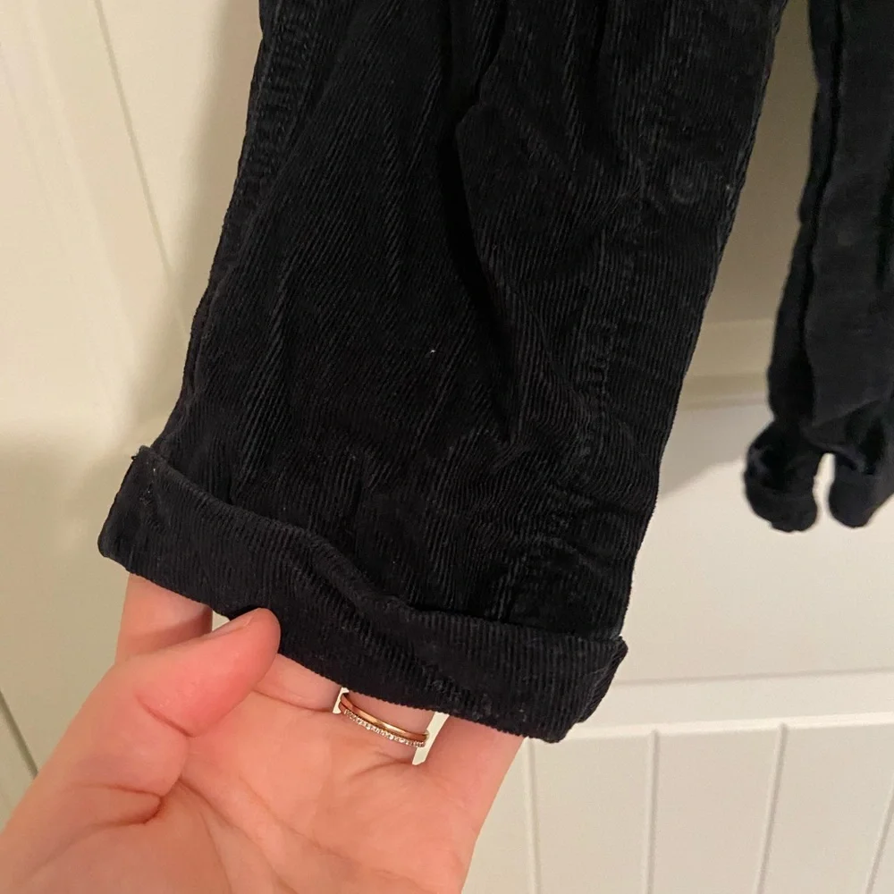 EUC Carter’s baby boy’s black‎ corduroy pants overalls 18 months